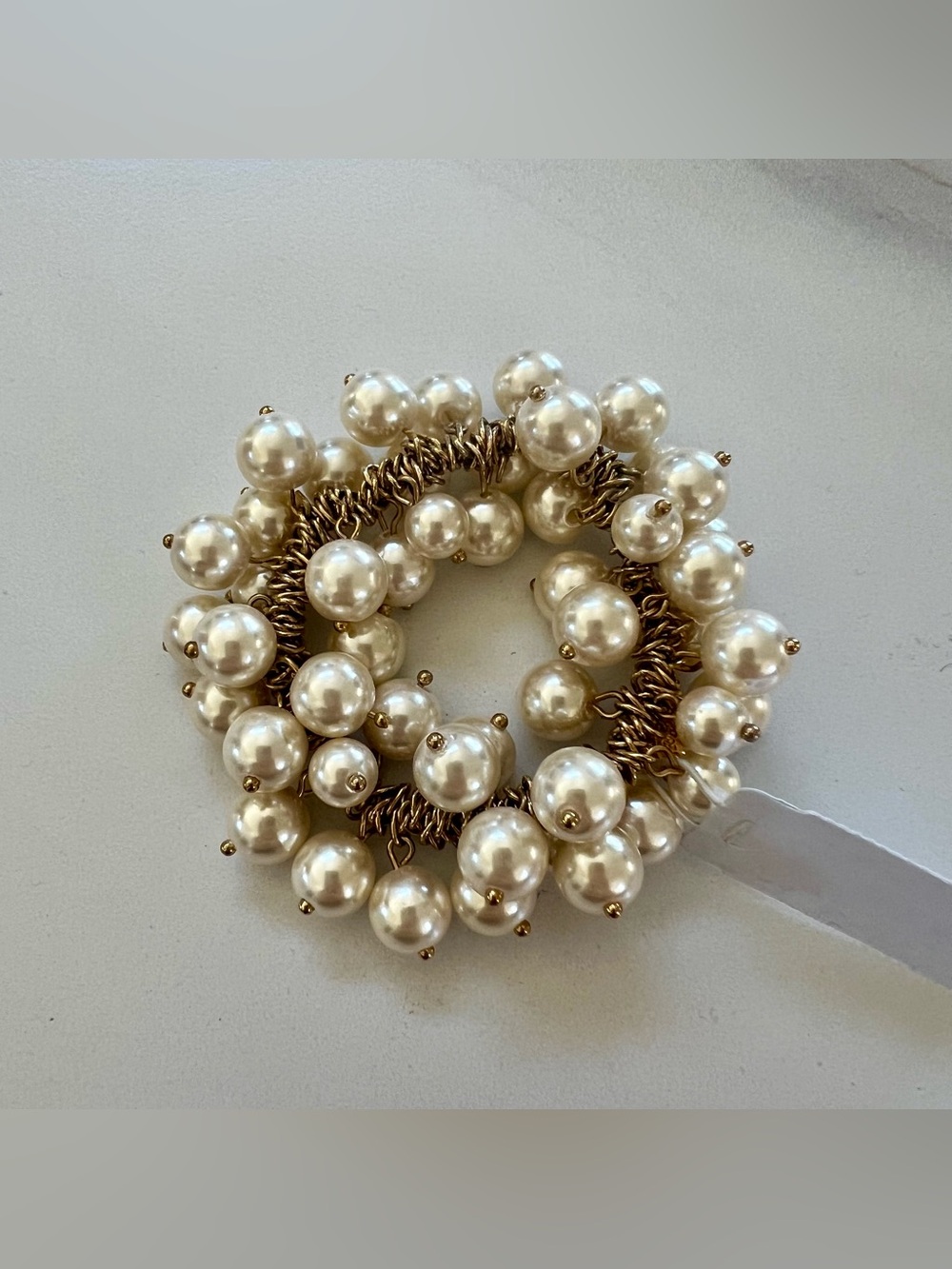 💚NWT💚 J.CREW Elastic White Pearl Bracelet